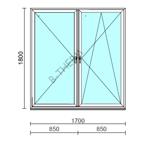 TO Ny-Bny ablak.  170x180 cm (Rendelhető méretek: szélesség 165-174 cm, magasság 175-184 cm.)  New Balance 85 profilból