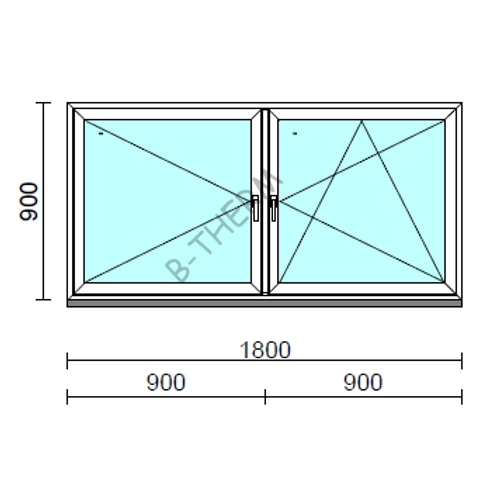 TO Ny-Bny ablak.  180x 90 cm (Rendelhető méretek: szélesség 175-180 cm, magasság 85-94 cm.) Deluxe A85 profilból