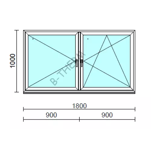 TO Ny-Bny ablak.  180x100 cm (Rendelhető méretek: szélesség 175-180 cm, magasság 95-104 cm.)  New Balance 85 profilból