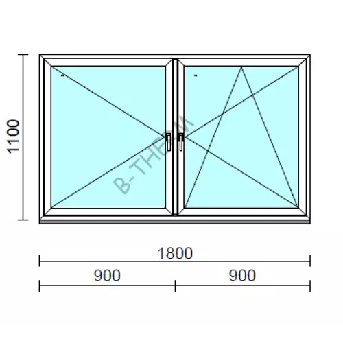 TO Ny-Bny ablak.  180x110 cm (Rendelhető méretek: szélesség 175-180 cm, magasság 105-114 cm.) Deluxe A85 profilból