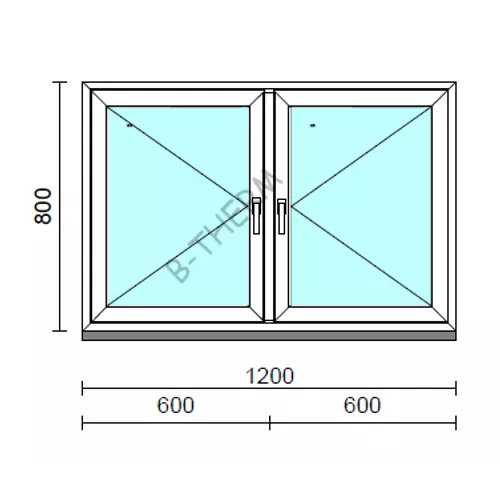 TO Ny-Ny ablak.  120x 80 cm (Rendelhető méretek: szélesség 120-124 cm, magasság 80-84 cm.)  New Balance 85 profilból