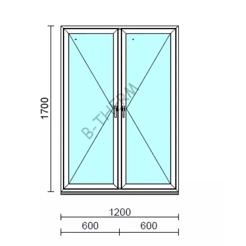TO Ny-Ny ablak.  120x170 cm (Rendelhető méretek: szélesség 120-124 cm, magasság 165-174 cm.)  New Balance 85 profilból