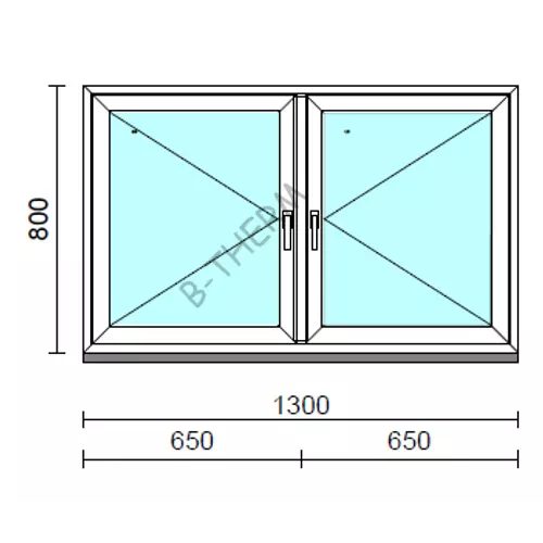 TO Ny-Ny ablak.  130x 80 cm (Rendelhető méretek: szélesség 125-134 cm, magasság 80-84 cm.)  New Balance 85 profilból