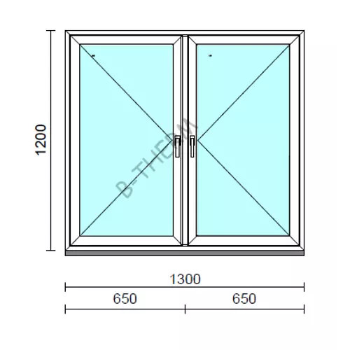 TO Ny-Ny ablak.  130x120 cm (Rendelhető méretek: szélesség 125-134 cm, magasság 115-124 cm.)  New Balance 85 profilból
