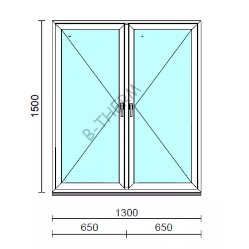 TO Ny-Ny ablak.  130x150 cm (Rendelhető méretek: szélesség 125-134 cm, magasság 145-154 cm.) Deluxe A85 profilból