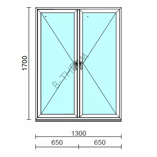 TO Ny-Ny ablak.  130x170 cm (Rendelhető méretek: szélesség 125-134 cm, magasság 165-174 cm.) Deluxe A85 profilból