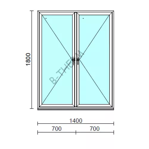 TO Ny-Ny ablak.  140x180 cm (Rendelhető méretek: szélesség 135-144 cm, magasság 175-184 cm.)  New Balance 85 profilból