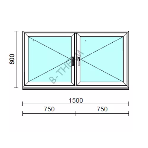 TO Ny-Ny ablak.  150x 80 cm (Rendelhető méretek: szélesség 145-154 cm, magasság 80-84 cm.)  New Balance 85 profilból