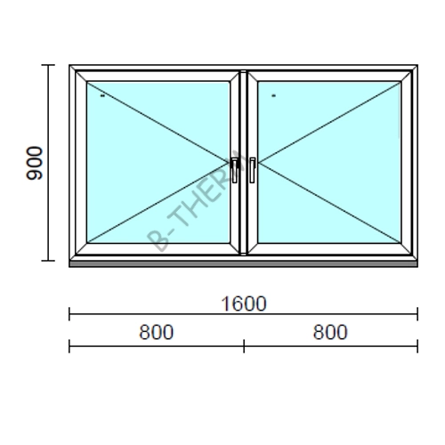 TO Ny-Ny ablak.  160x 90 cm (Rendelhető méretek: szélesség 155-164 cm, magasság 85-94 cm.)  New Balance 85 profilból