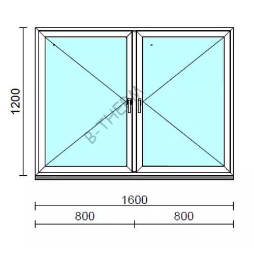 TO Ny-Ny ablak.  160x120 cm (Rendelhető méretek: szélesség 155-164 cm, magasság 115-124 cm.)  New Balance 85 profilból