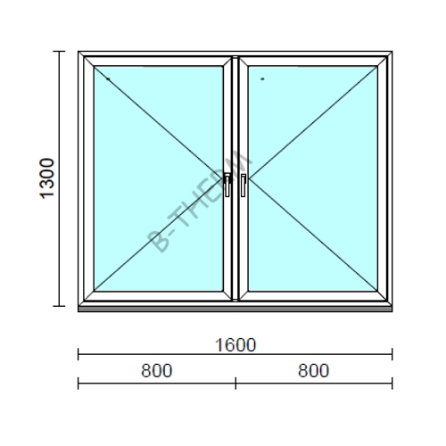 TO Ny-Ny ablak.  160x130 cm (Rendelhető méretek: szélesség 155-164 cm, magasság 125-134 cm.)  New Balance 85 profilból