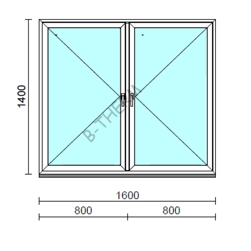 TO Ny-Ny ablak.  160x140 cm (Rendelhető méretek: szélesség 155-164 cm, magasság 135-144 cm.)  New Balance 85 profilból