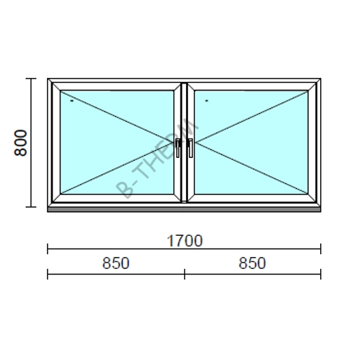 TO Ny-Ny ablak.  170x 80 cm (Rendelhető méretek: szélesség 165-174 cm, magasság 80-84 cm.) Deluxe A85 profilból