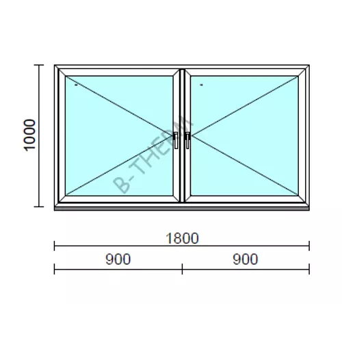 TO Ny-Ny ablak.  180x100 cm (Rendelhető méretek: szélesség 175-180 cm, magasság 95-104 cm.) Deluxe A85 profilból