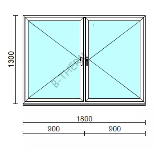 TO Ny-Ny ablak.  180x130 cm (Rendelhető méretek: szélesség 175-180 cm, magasság 125-134 cm.) Deluxe A85 profilból