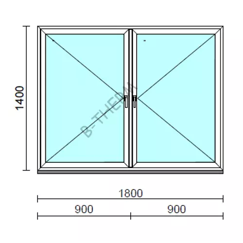 TO Ny-Ny ablak.  180x140 cm (Rendelhető méretek: szélesség 175-180 cm, magasság 135-144 cm.)  New Balance 85 profilból
