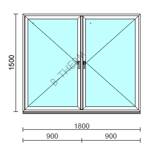 TO Ny-Ny ablak.  180x150 cm (Rendelhető méretek: szélesség 175-180 cm, magasság 145-154 cm.)  New Balance 85 profilból