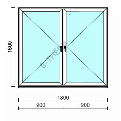 TO Ny-Ny ablak.  180x160 cm (Rendelhető méretek: szélesség 175-180 cm, magasság 155-164 cm.)  New Balance 85 profilból