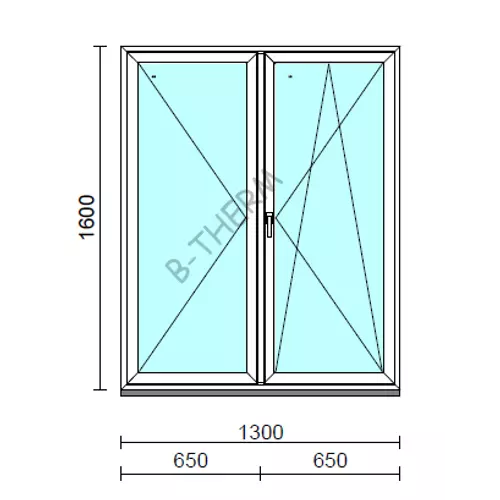 VSZ Ny-Bny ablak.  130x160 cm (Rendelhető méretek: szélesség 125-134 cm, magasság 155-164 cm.) Deluxe A85 profilból