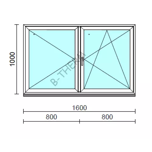 VSZ Ny-Bny ablak.  160x100 cm (Rendelhető méretek: szélesség 155-164 cm, magasság 95-104 cm.)  New Balance 85 profilból