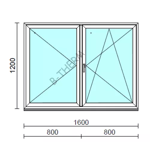 VSZ Ny-Bny ablak.  160x120 cm (Rendelhető méretek: szélesség 155-164 cm, magasság 115-124 cm.)  New Balance 85 profilból