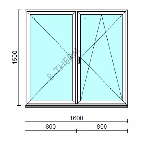 VSZ Ny-Bny ablak.  160x150 cm (Rendelhető méretek: szélesség 155-164 cm, magasság 145-154 cm.)  New Balance 85 profilból