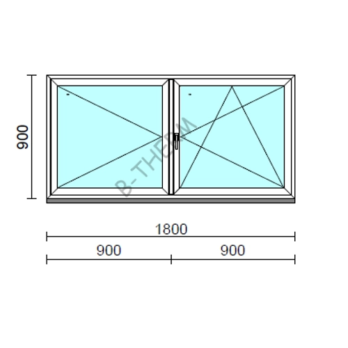 VSZ Ny-Bny ablak.  180x 90 cm (Rendelhető méretek: szélesség 175-180 cm, magasság 90-94 cm.)  New Balance 85 profilból