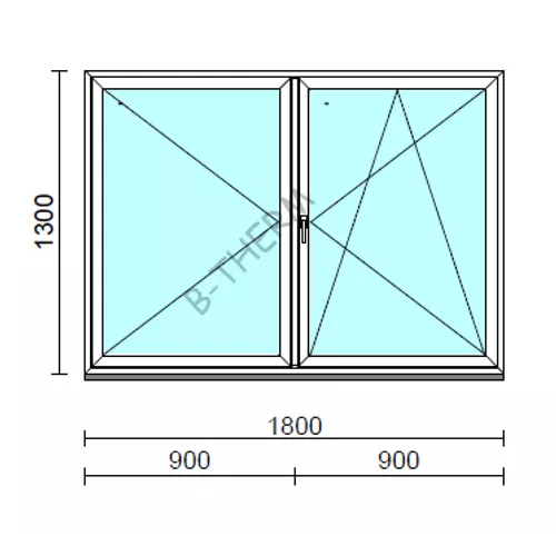 VSZ Ny-Bny ablak.  180x130 cm (Rendelhető méretek: szélesség 175-180 cm, magasság 125-134 cm.)  New Balance 85 profilból