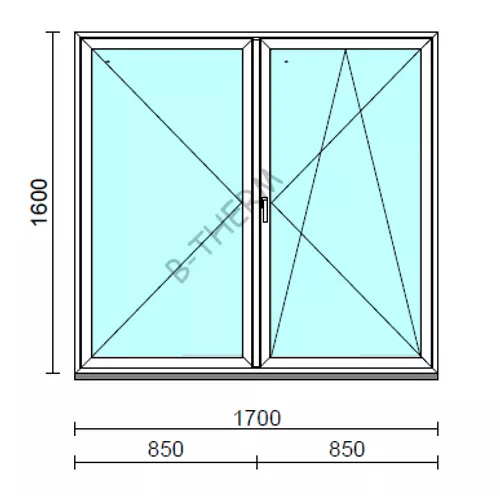 VSZ Ny-Bny ablak.  180x160 cm (Rendelhető méretek: szélesség 175-180 cm, magasság 155-164 cm.)  New Balance 85 profilból