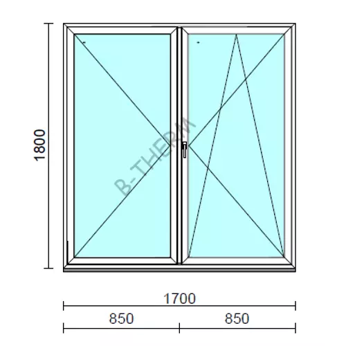 VSZ Ny-Bny ablak.  180x180 cm (Rendelhető méretek: szélesség 175-180 cm, magasság 175-184 cm.)  New Balance 85 profilból