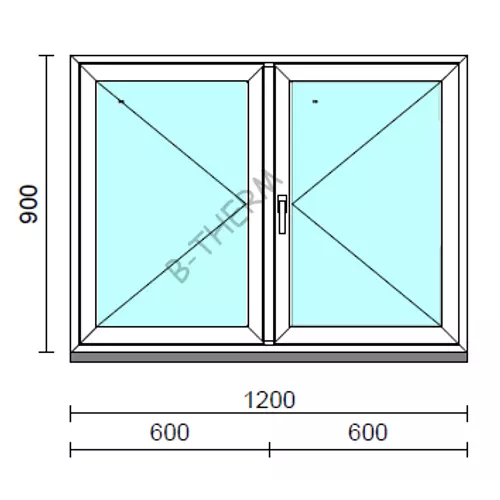 VSZ Ny-Ny ablak.  120x 90 cm (Rendelhető méretek: szélesség 120-124 cm, magasság 90-94 cm.) Deluxe A85 profilból
