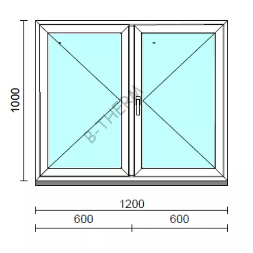 VSZ Ny-Ny ablak.  120x100 cm (Rendelhető méretek: szélesség 120-124 cm, magasság 95-104 cm.) Deluxe A85 profilból