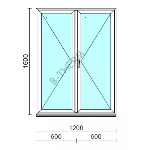 VSZ Ny-Ny ablak.  120x160 cm (Rendelhető méretek: szélesség 120-124 cm, magasság 155-164 cm.)  New Balance 85 profilból