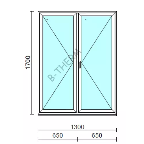 VSZ Ny-Ny ablak.  130x170 cm (Rendelhető méretek: szélesség 125-134 cm, magasság 165-174 cm.)  New Balance 85 profilból