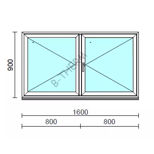 VSZ Ny-Ny ablak.  160x 90 cm (Rendelhető méretek: szélesség 155-164 cm, magasság 90-94 cm.)  New Balance 85 profilból