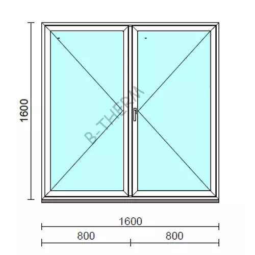 VSZ Ny-Ny ablak.  160x160 cm (Rendelhető méretek: szélesség 155-164 cm, magasság 155-164 cm.)  New Balance 85 profilból