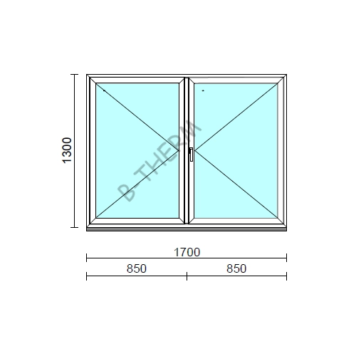 VSZ Ny-Ny ablak.  170x130 cm (Rendelhető méretek: szélesség 165-174 cm, magasság 125-134 cm.)  New Balance 85 profilból