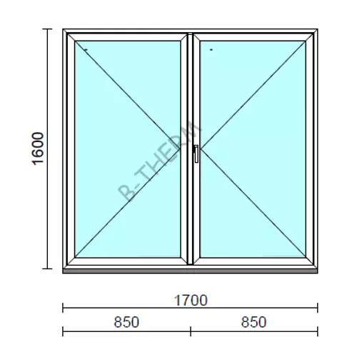 VSZ Ny-Ny ablak.  170x160 cm (Rendelhető méretek: szélesség 165-174 cm, magasság 155-164 cm.)  New Balance 85 profilból