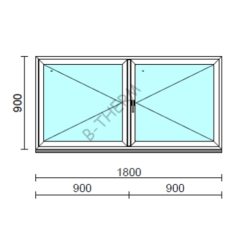 VSZ Ny-Ny ablak.  180x 90 cm (Rendelhető méretek: szélesség 175-180 cm, magasság 90-94 cm.) Deluxe A85 profilból