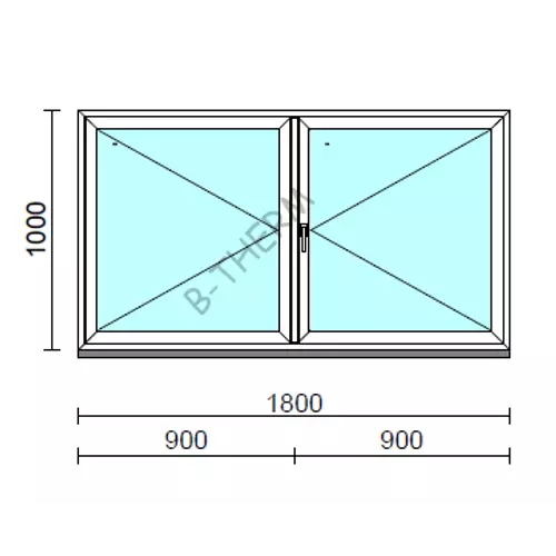VSZ Ny-Ny ablak.  180x100 cm (Rendelhető méretek: szélesség 175-180 cm, magasság 95-104 cm.)  New Balance 85 profilból