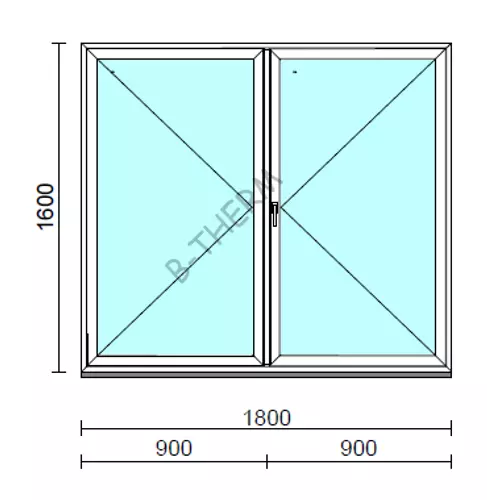 VSZ Ny-Ny ablak.  180x160 cm (Rendelhető méretek: szélesség 175-180 cm, magasság 155-164 cm.)  New Balance 85 profilból