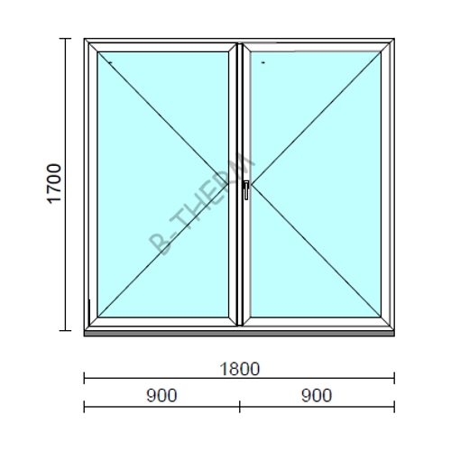 VSZ Ny-Ny ablak.  180x170 cm (Rendelhető méretek: szélesség 175-180 cm, magasság 165-174 cm.)  New Balance 85 profilból