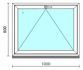 Bukó ablak.  100x 80 cm (Rendelhető méretek: szélesség 95-104 cm, magasság 75- 84 cm.) Deluxe A85 profilból