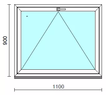 Bukó ablak.  110x 90 cm (Rendelhető méretek: szélesség 105-114 cm, magasság 85- 90 cm.) Deluxe A85 profilból