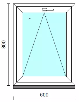 Bukó ablak.   60x 80 cm (Rendelhető méretek: szélesség 55- 64 cm, magasság 75- 84 cm.) Deluxe A85 profilból