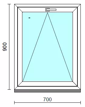 Bukó ablak.   70x 90 cm (Rendelhető méretek: szélesség 65- 74 cm, magasság 85- 90 cm.)  New Balance 85 profilból