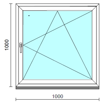 Bukó-nyíló ablak  100x100 cm  New Balance 85 profilból