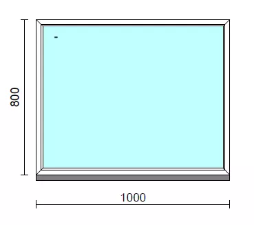 Fix ablak.  100x 80 cm (Rendelhető méretek: szélesség 95-104 cm, magasság 75-84 cm.)  New Balance 85 profilból