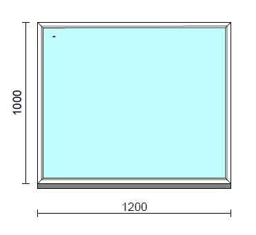 Fix ablak.  120x100 cm (Rendelhető méretek: szélesség 115-124 cm, magasság 95-104 cm.)  New Balance 85 profilból