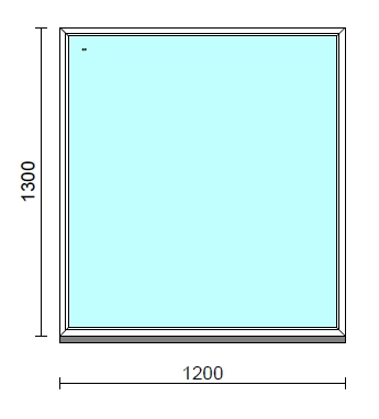 Fix ablak.  120x130 cm (Rendelhető méretek: szélesség 115-124 cm, magasság 125-134 cm.)  New Balance 85 profilból